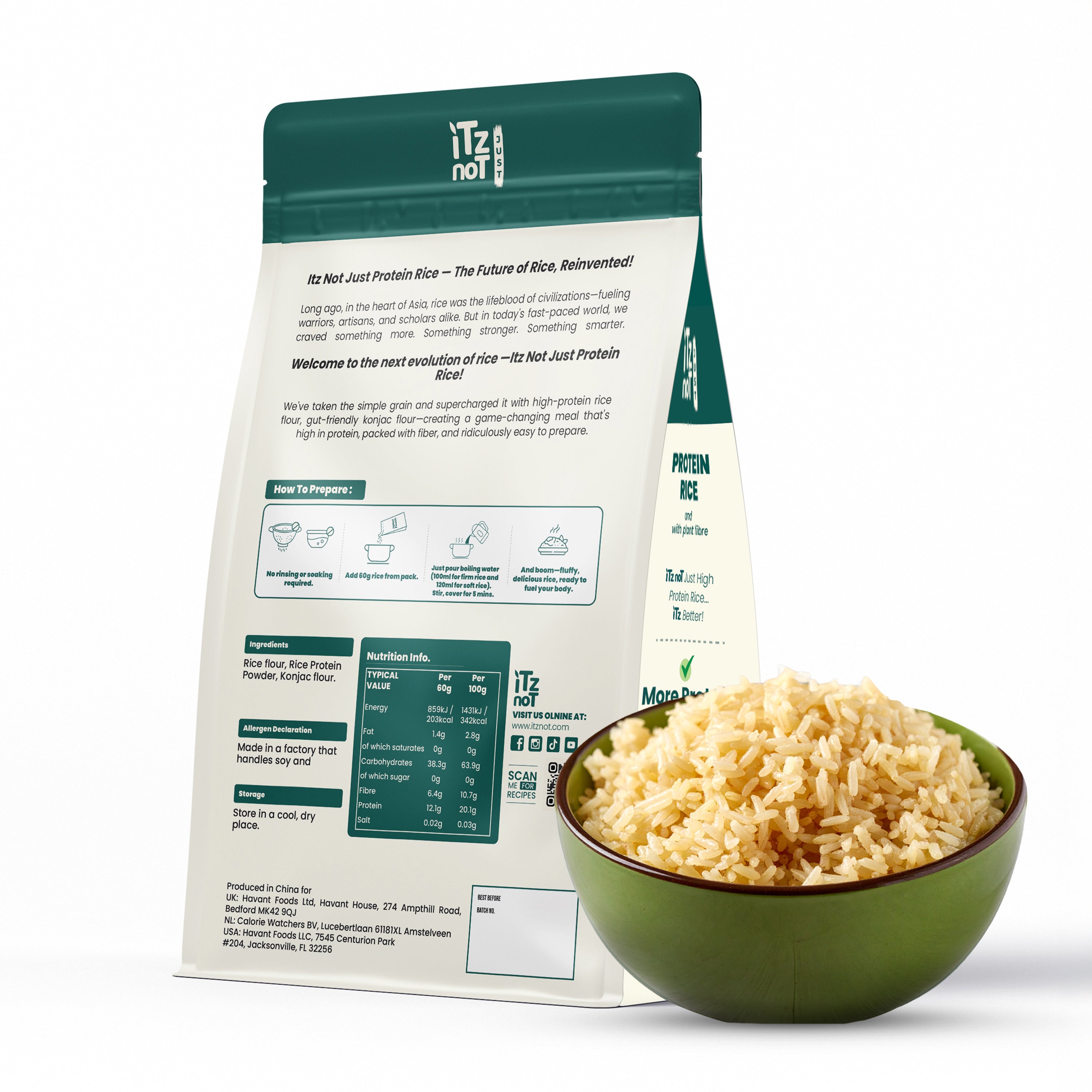 iTz noT Just Protein Rice: Power Up Your Meals with Plant-Based Protein & Fiber.