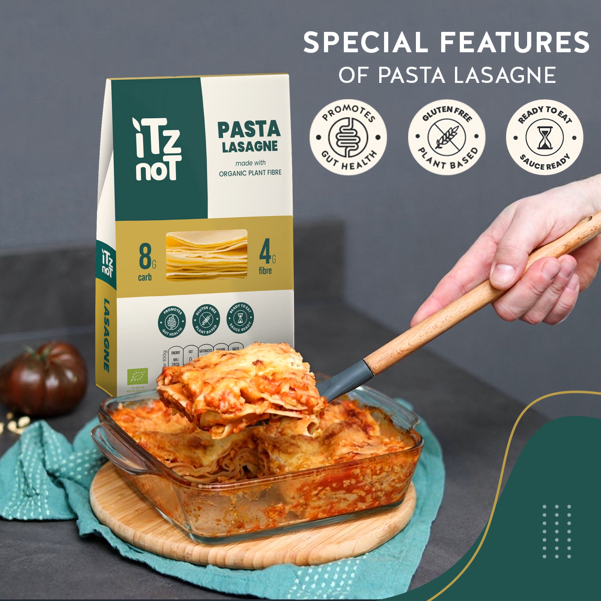 iTz noT Pasta Lasagne Organic Plant Fibre Yam, Ready to Eat, 100% Natural, Gluten Free, 200g