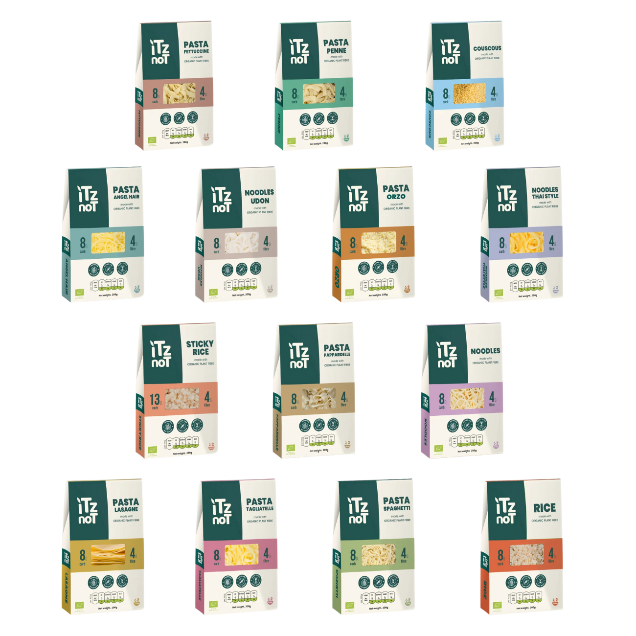 iTz noT All in One Konjac Combo, Pasta, Noodles, Rice, Ready to Eat, 100% Natural, Gluten Free