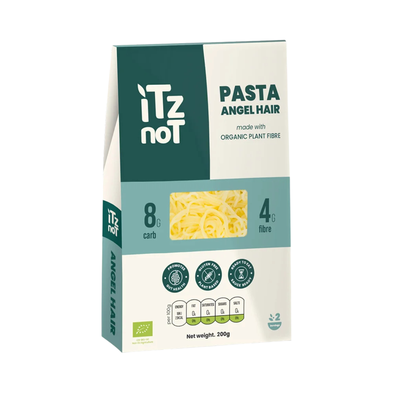 iTz noT Pasta Angel Hair Organic Plant Fibre Yam, Ready to Eat, 100% Natural, Gluten Free, 200g