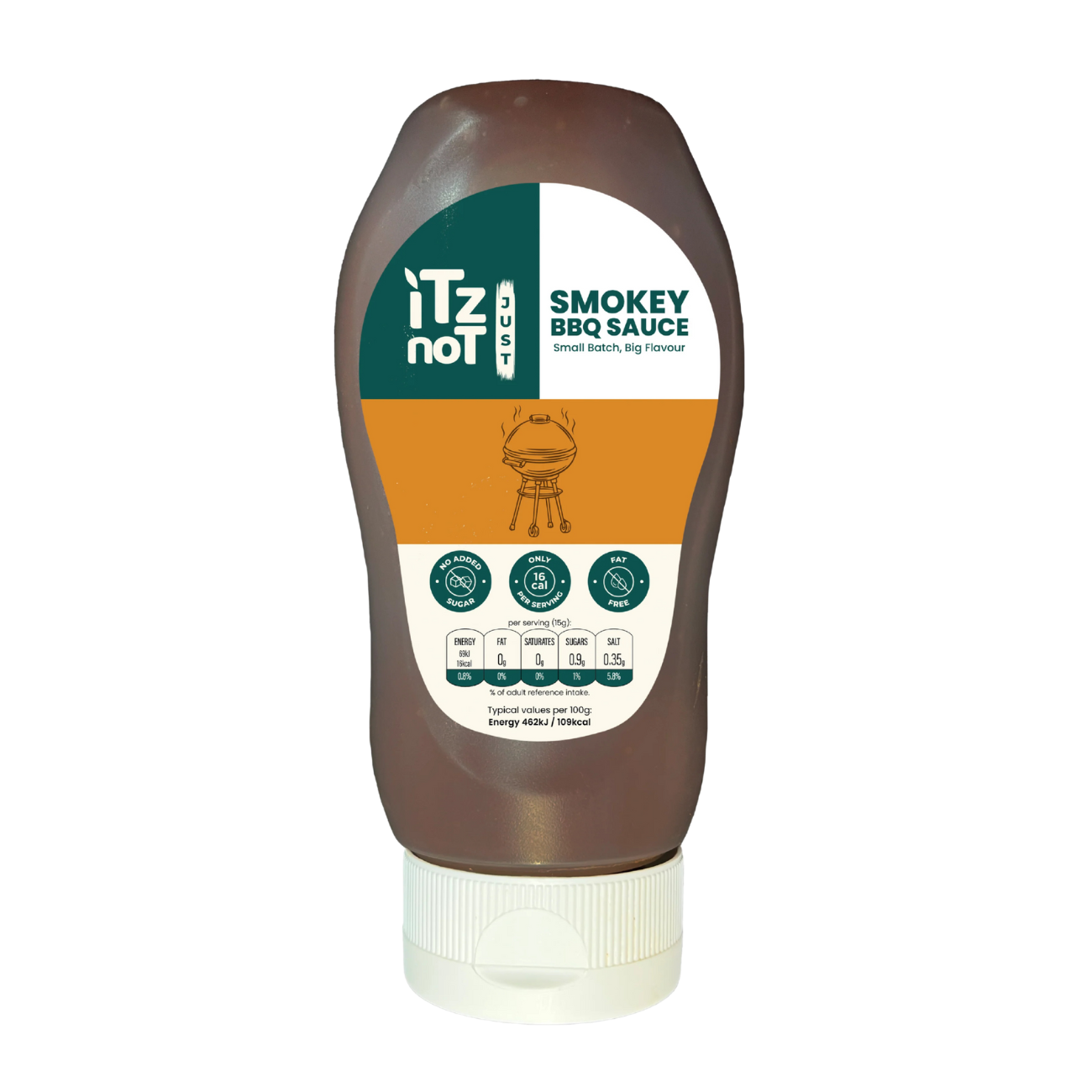 iTz noT SMOKEY BBQ Sauce, The Ultimate Smokey and Tangy BBQ Sauce, Vegan BBQ Sauce for Burgers, add Tofu. No Added Sugar, Low Calorie and Keto Friendly, Pack of 300ML