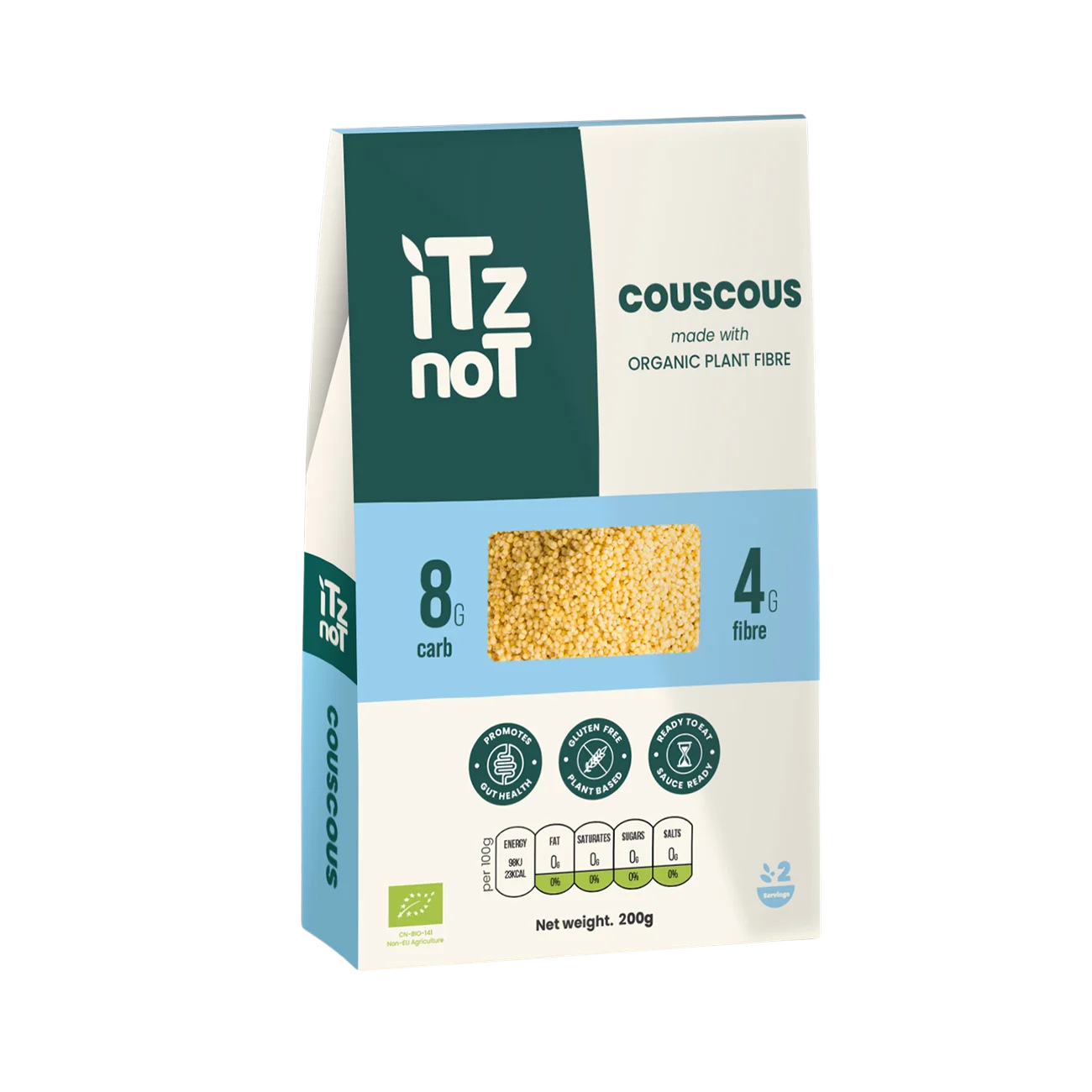 iTz noT Couscous Organic Plant Fibre Yam, Ready to Eat, 100% Natural, Gluten Free, 200g