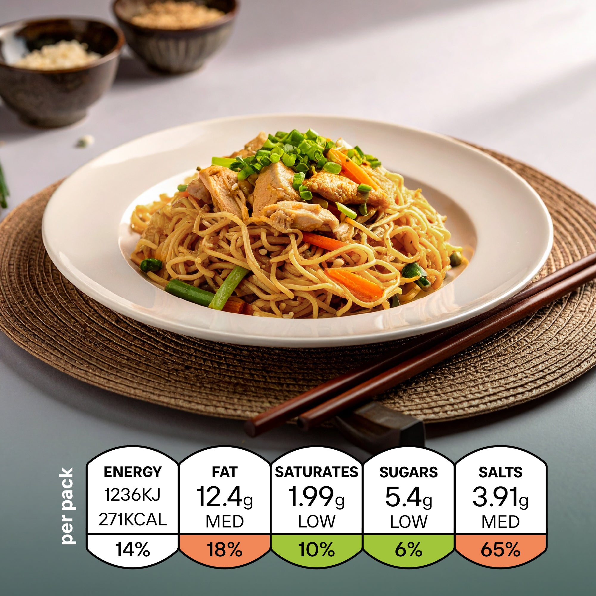 Konjac Chicken Chow Mein