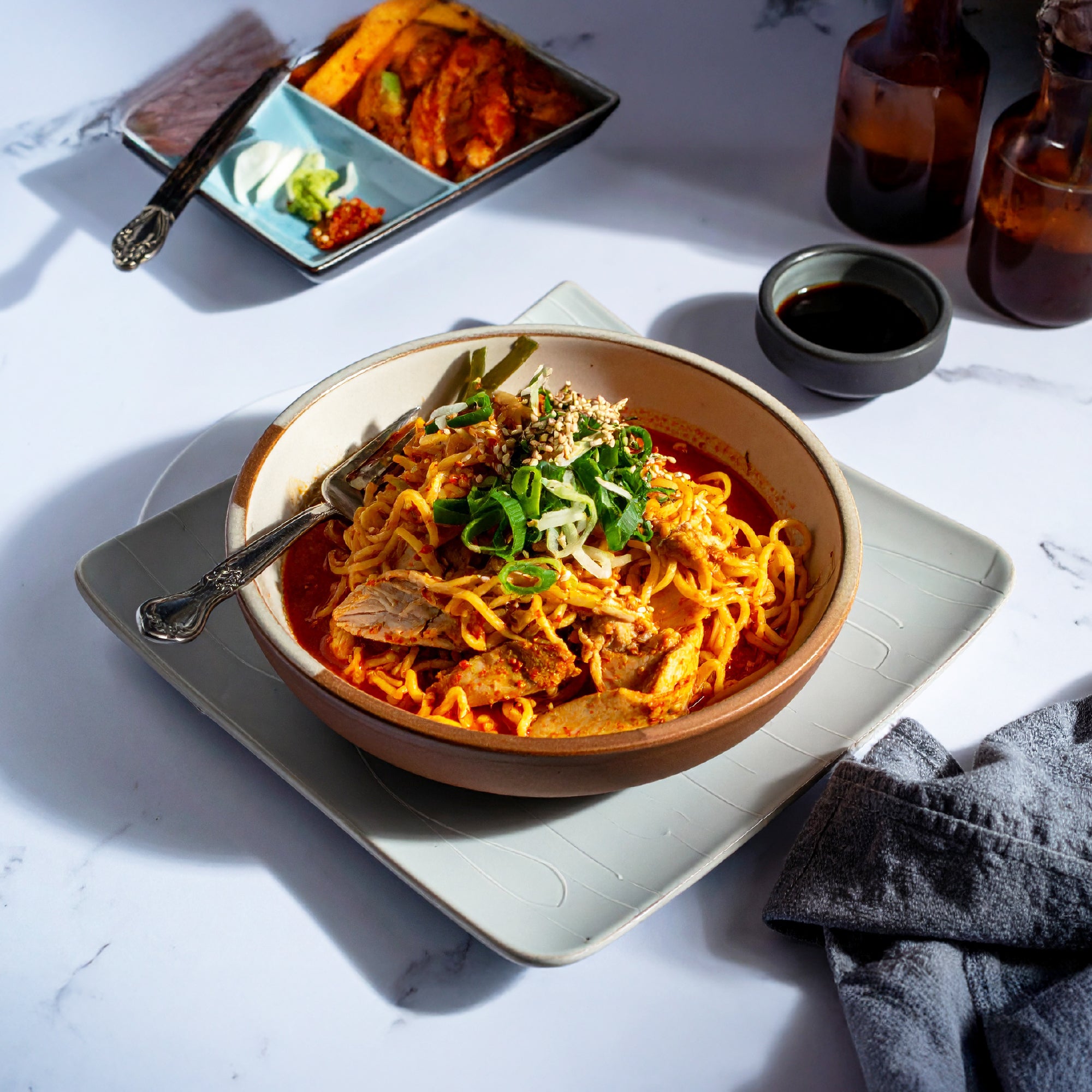 Korean Gojuchang Chicken Noodles