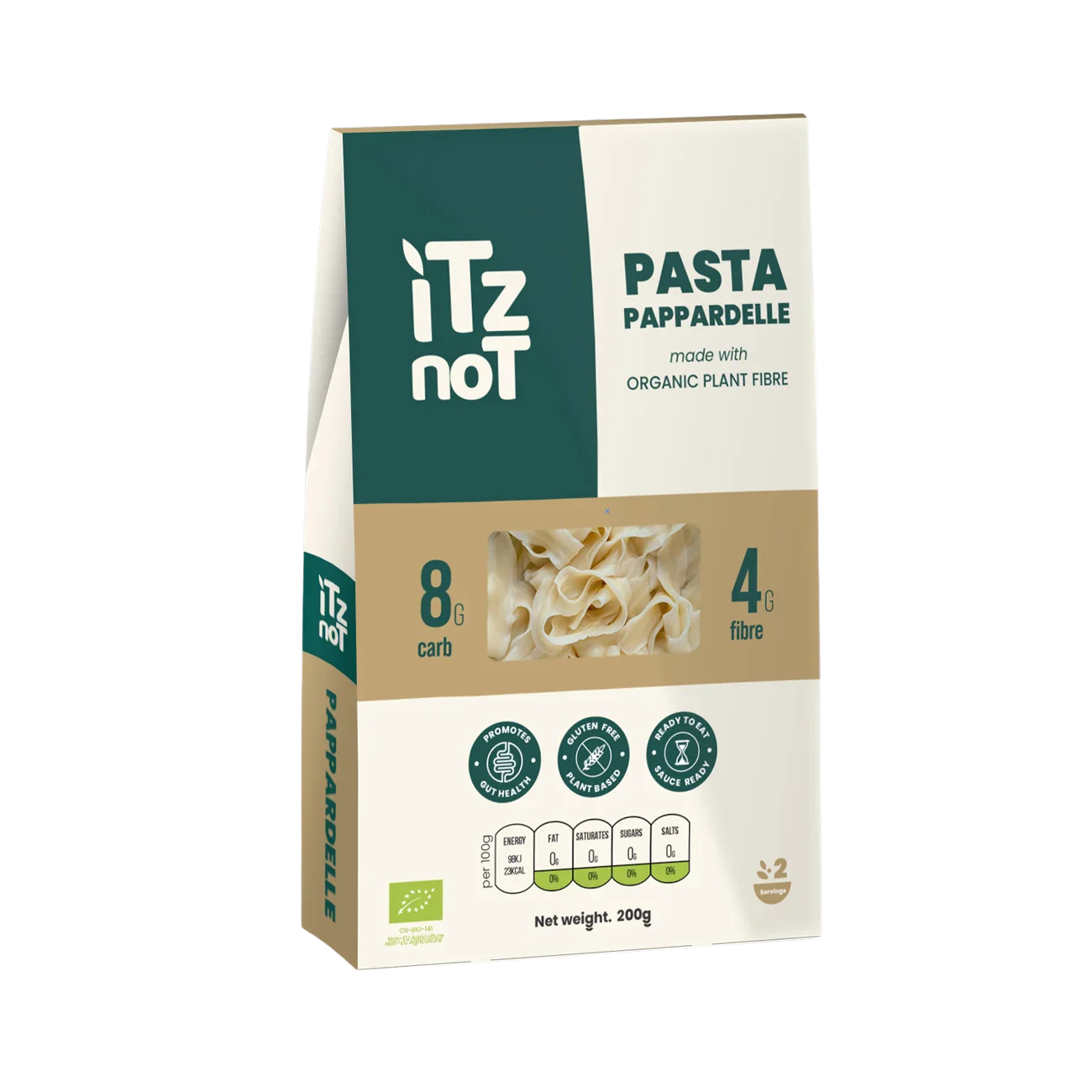 iTz noT Pasta Pappardelle Organic Plant Fibre Yam, Ready to Eat, 100% Natural, Gluten Free, 200g