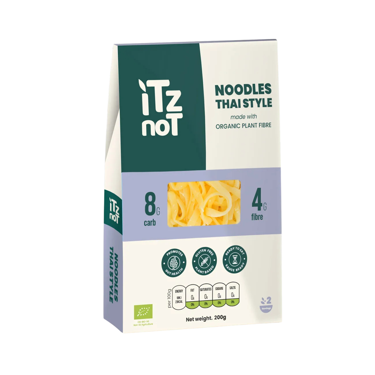 iTz noT Noodles Thai Style Organic Plant Fibre Yam, Ready to Eat, 100% Natural, Gluten Free, 200g