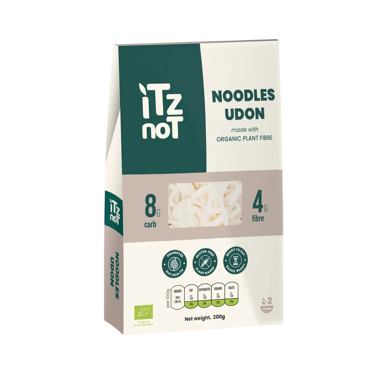 iTz noT Noodles Udon Organic Plant Fibre Yam, Ready to Eat, 100% Natural, Gluten Free, 200g