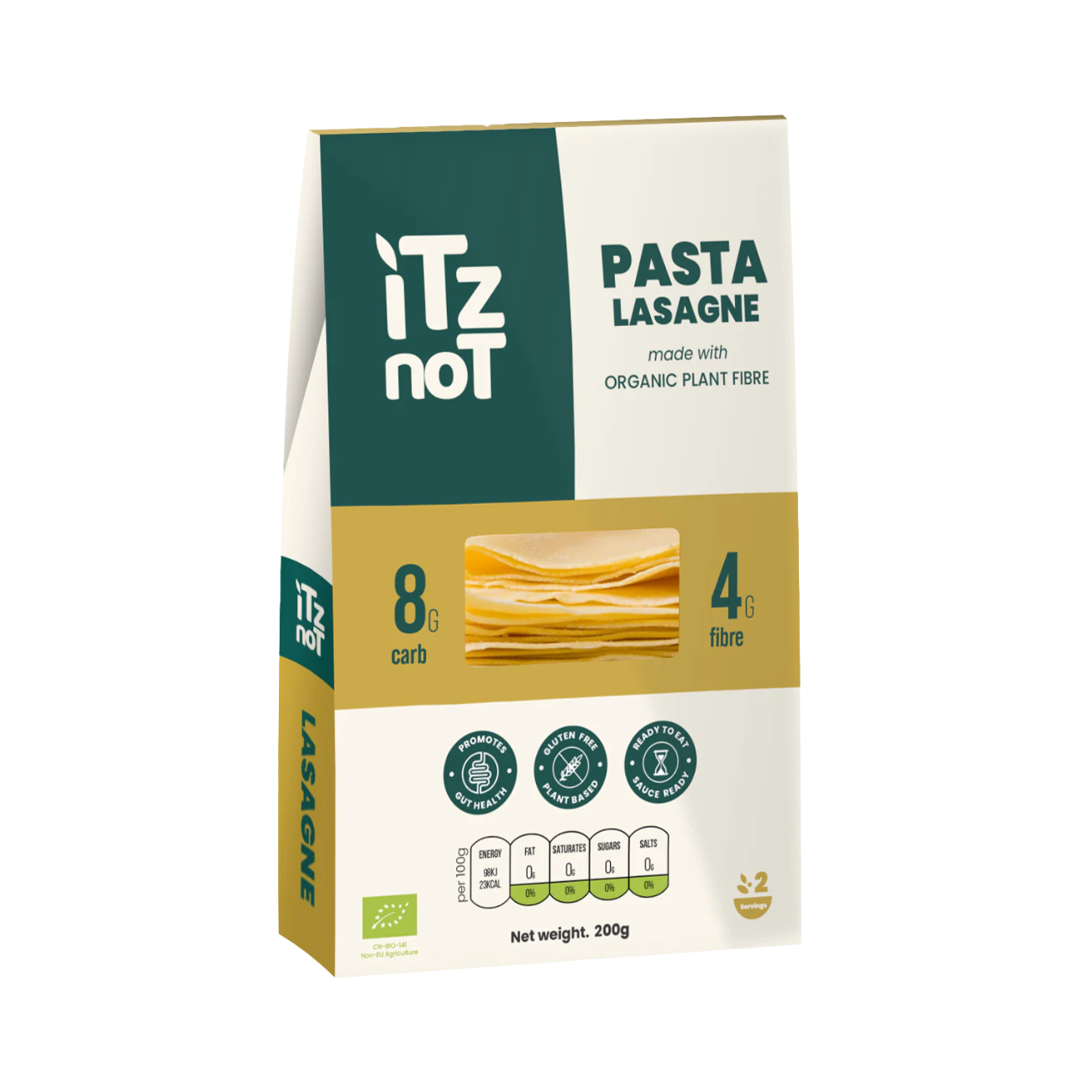 iTz noT Pasta Lasagne Organic Plant Fibre Yam, Ready to Eat, 100% Natural, Gluten Free, 200g