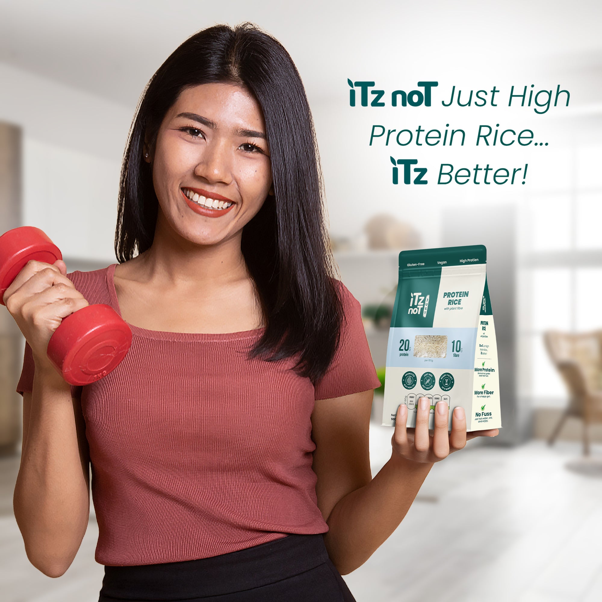iTz noT Just Protein Rice: Power Up Your Meals with Plant-Based Protein & Fiber.