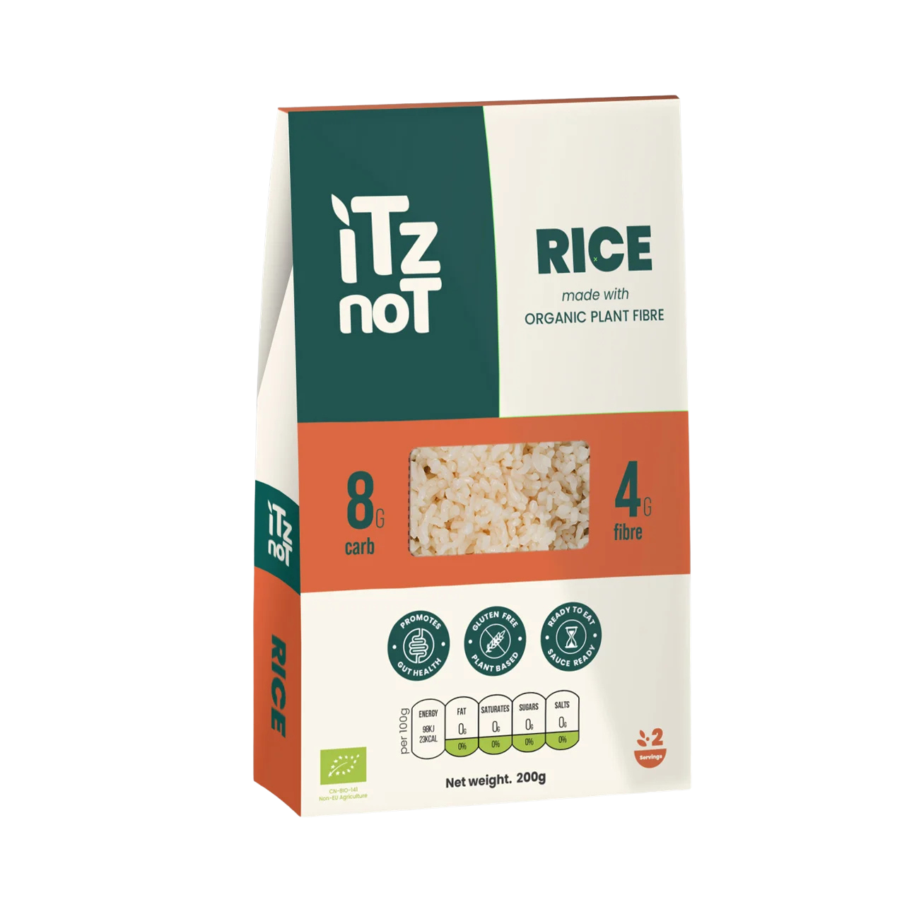 iTz noT Rice, Organic Plant Fibre Yam, Ready to Eat, 100% Natural, Gluten Free,200g