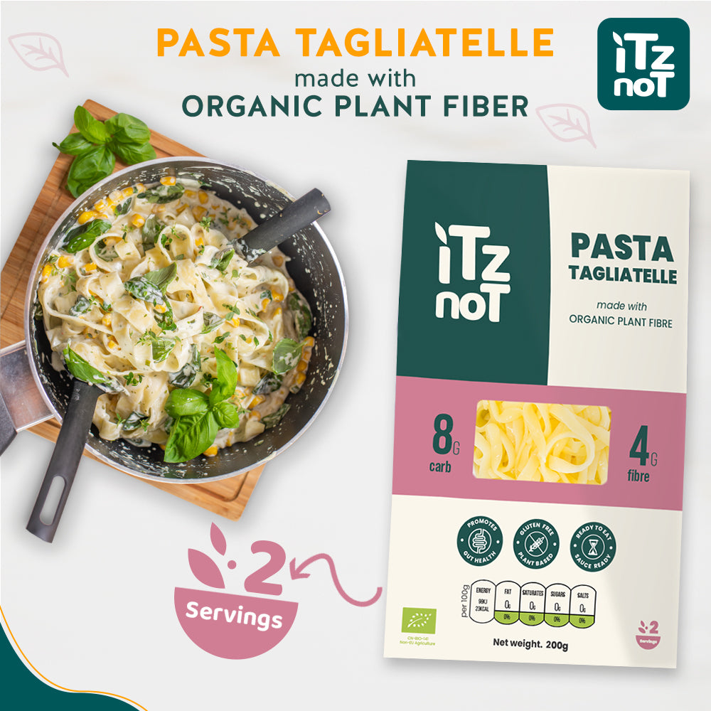 iTz noT Pasta Taglaitelle Organic Plant Fibre Yam, Ready to Eat, 100% Natural, Gluten Free 200gm