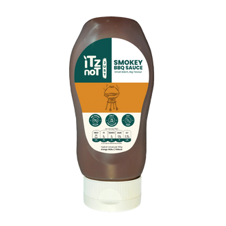 iTz noT SMOKEY BBQ Sauce, The Ultimate Smokey  and Tangy BBQ Sauce, Vegan BBQ Sauce for Burgers, add Tofu. No Added Sugar, Low Calorie and Keto Friendly, Pack of 300ML