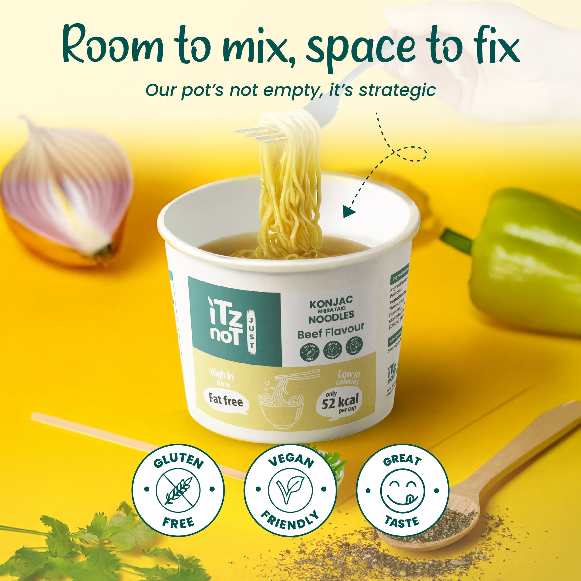 iTz noT Just Pot Noodle Konjac / Shirataki Beef Flavour