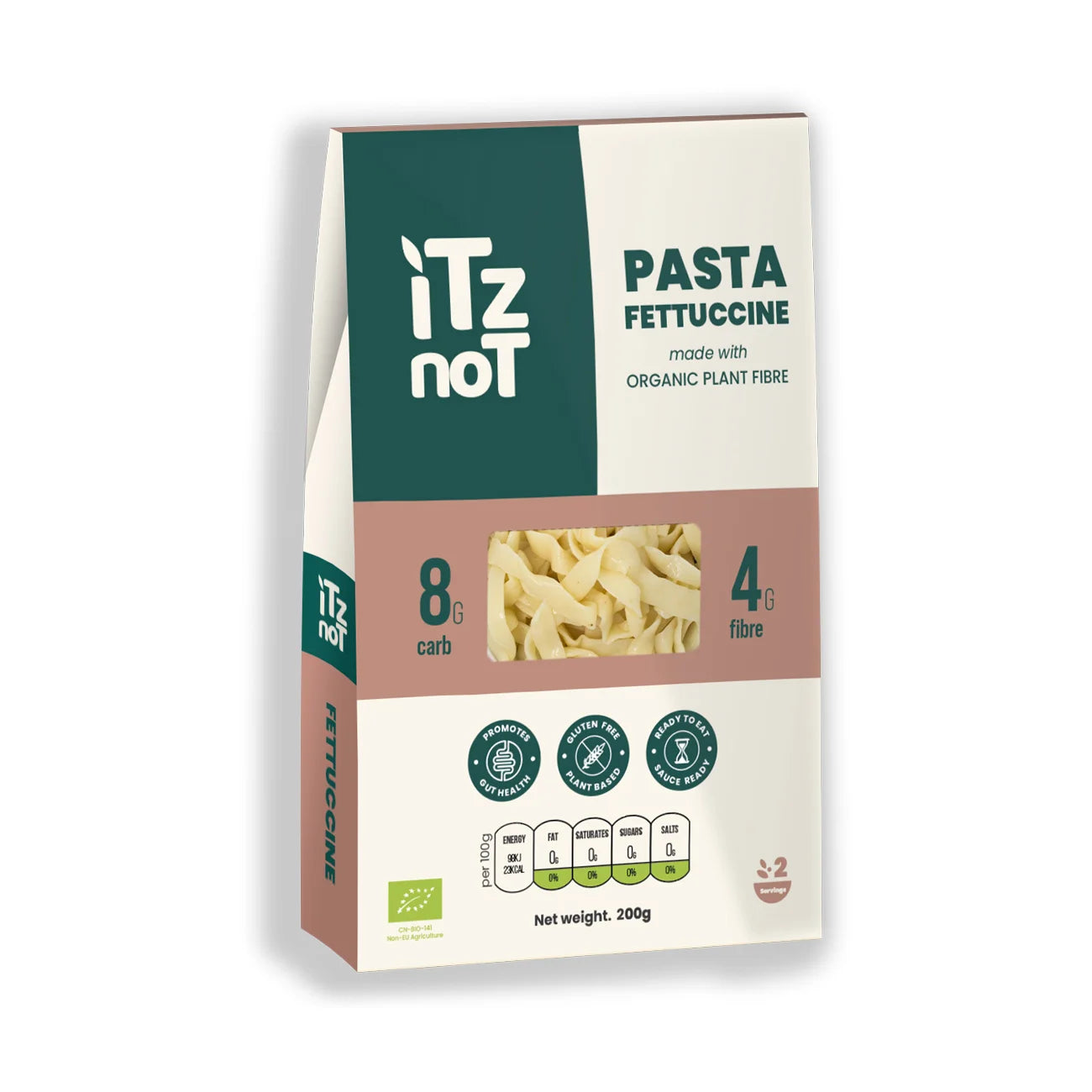 iTz noT Pasta Fettuccine Organic Plant Fibre Yam, Ready to Eat, 100% Natural, Gluten Free 200gm