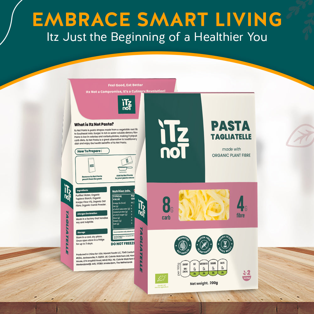 iTz noT Pasta Taglaitelle Organic Plant Fibre Yam, Ready to Eat, 100% Natural, Gluten Free 200gm