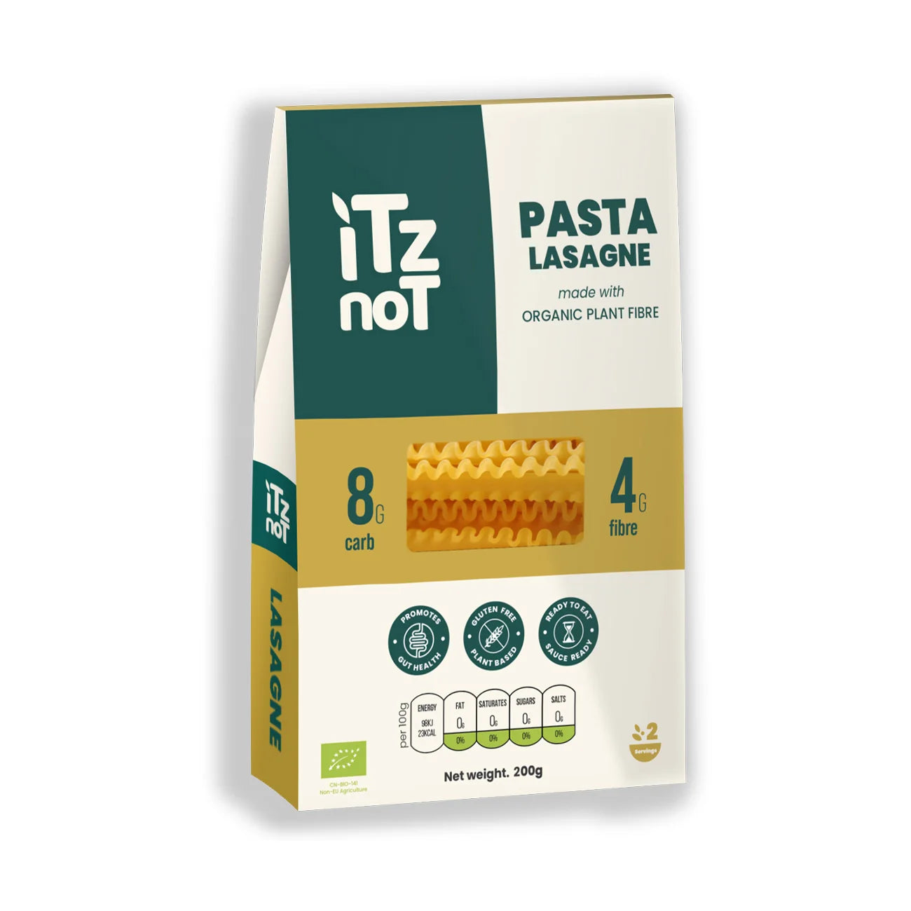 iTz noT Pasta Lasagne Organic Plant Fibre Yam, Ready to Eat, 100% Natural, Gluten Free, 200g