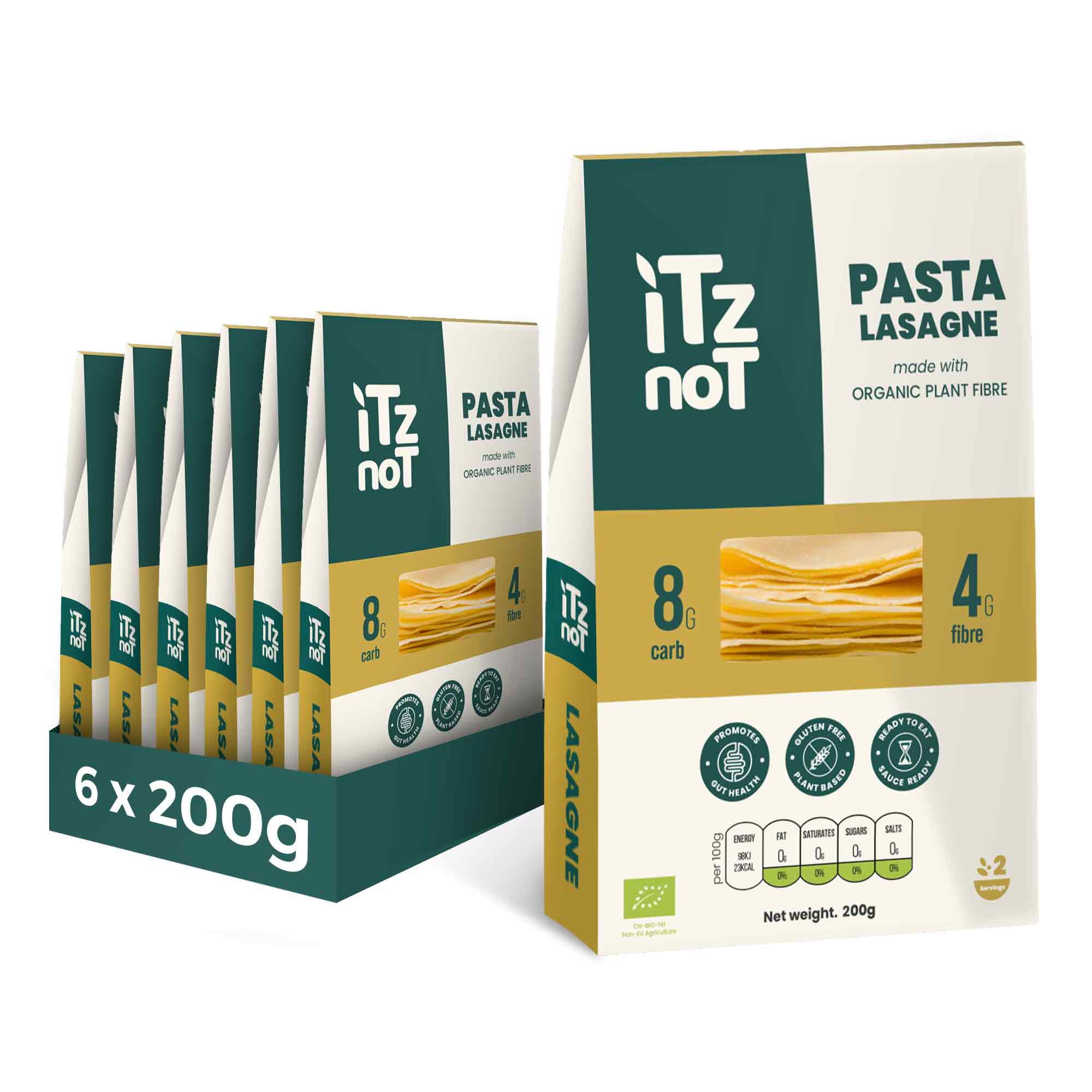 iTz noT Pasta Lasagne Organic Plant Fibre Yam, Ready to Eat, 100% Natural, Gluten Free 200gm