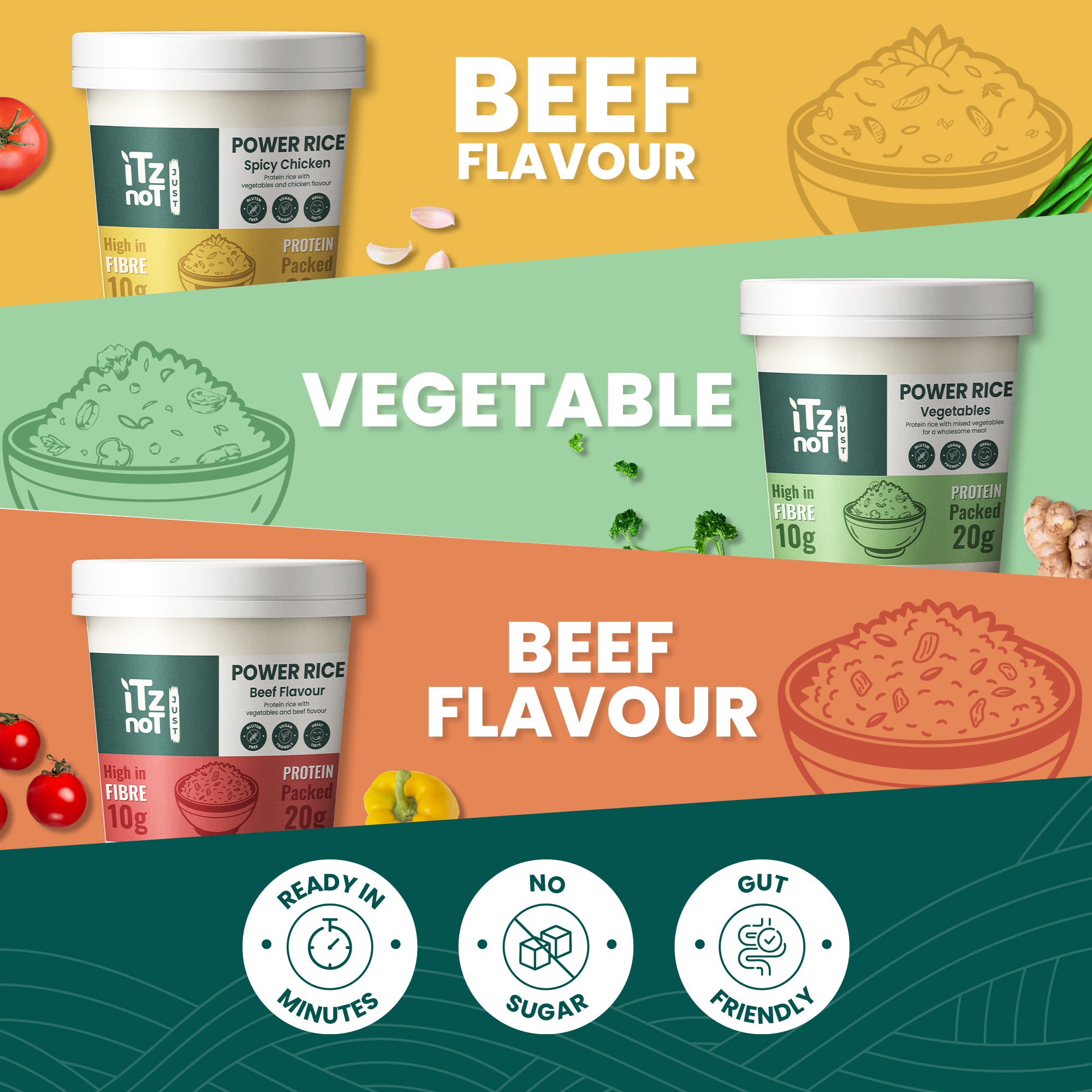 iTz noT Just Protein Rice Pots - Combo Pack