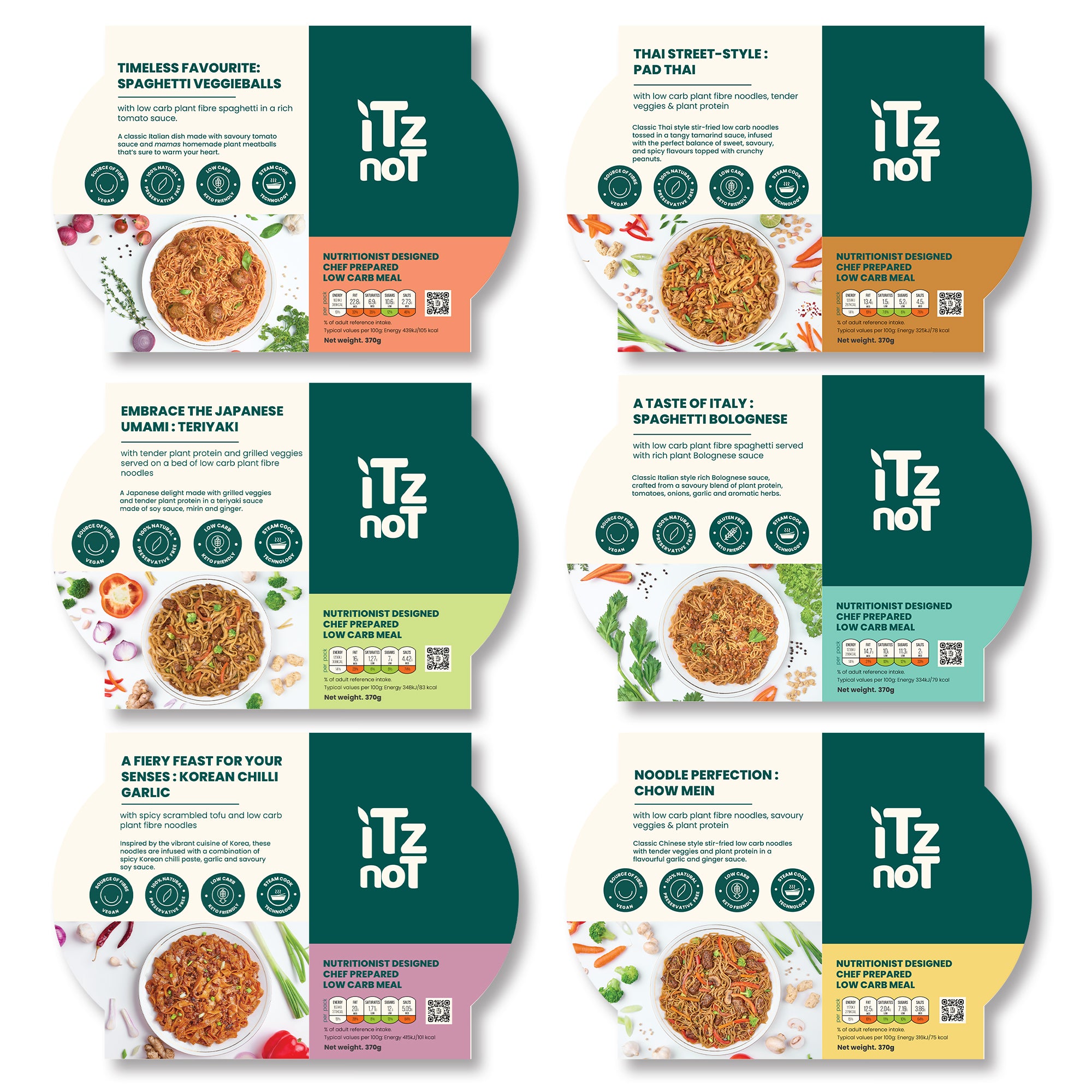 iTz noT Fresh Meals Combo - 6 Different Flavorful Low Carb Fresh Meals