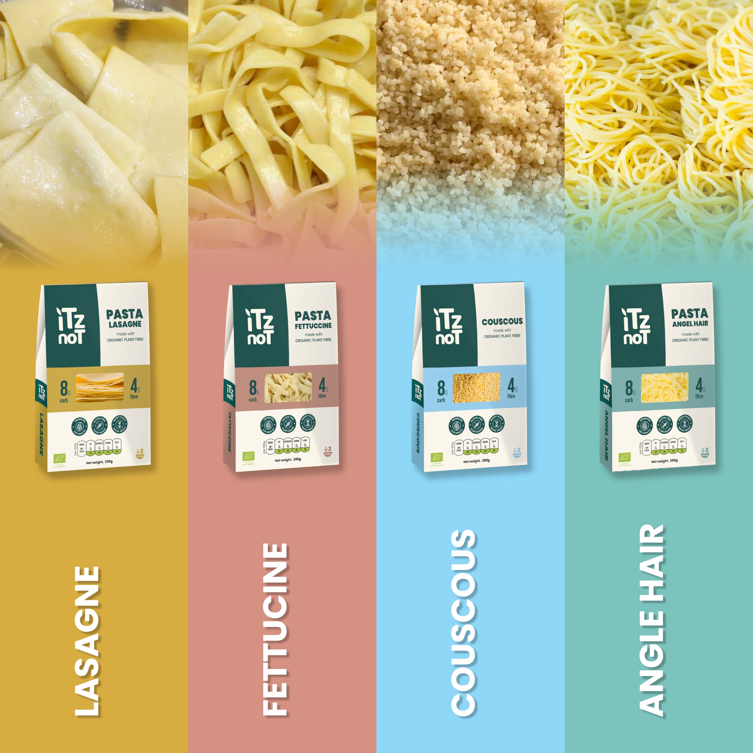 iTz noT All in One Konjac Combo, Pasta, Noodles, Rice, Ready to Eat, 100% Natural, Gluten Free