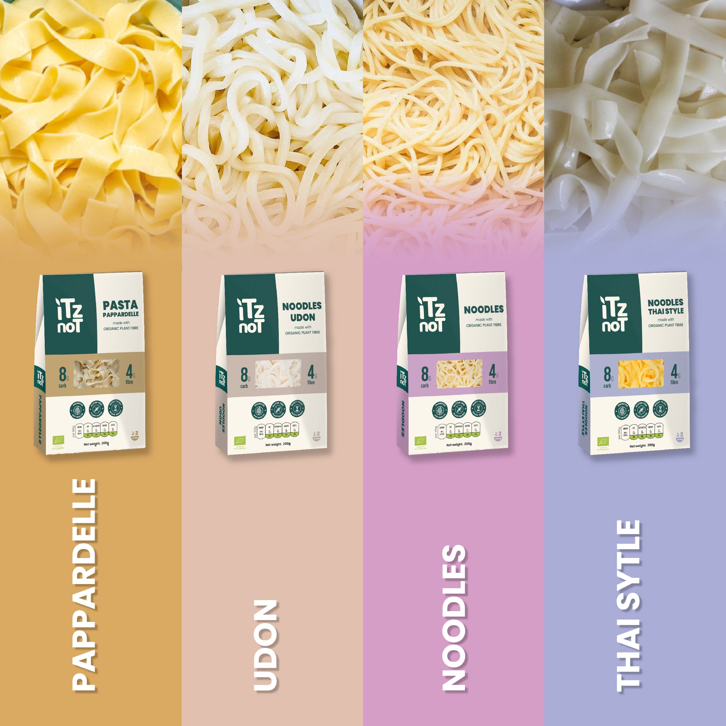 iTz noT All in One Konjac Combo, Pasta, Noodles, Rice, Ready to Eat, 100% Natural, Gluten Free