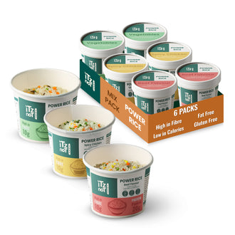 iTz noT Just Protein Rice Pots - Combo (Pack of 6 - 2 Flavours Each)