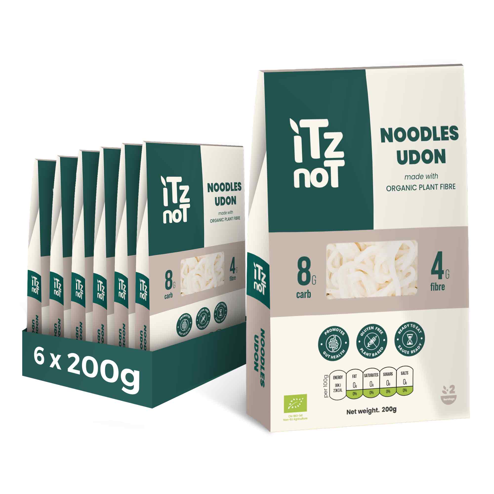 iTz noT Noodles Udon Organic Plant Fibre Yam, Ready to Eat, 100% Natural, Gluten Free 200gm