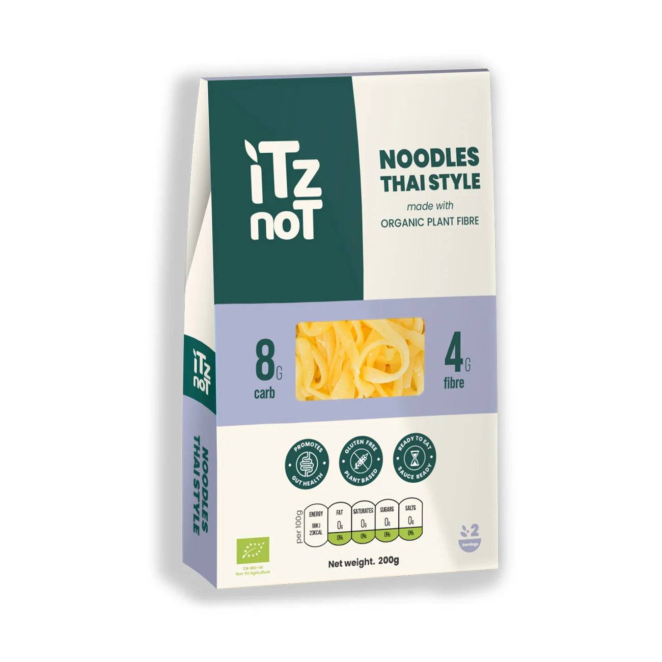 iTz noT Noodles Thai Style Organic Plant Fibre Yam, Ready to Eat, 100% Natural, Gluten Free 200gm