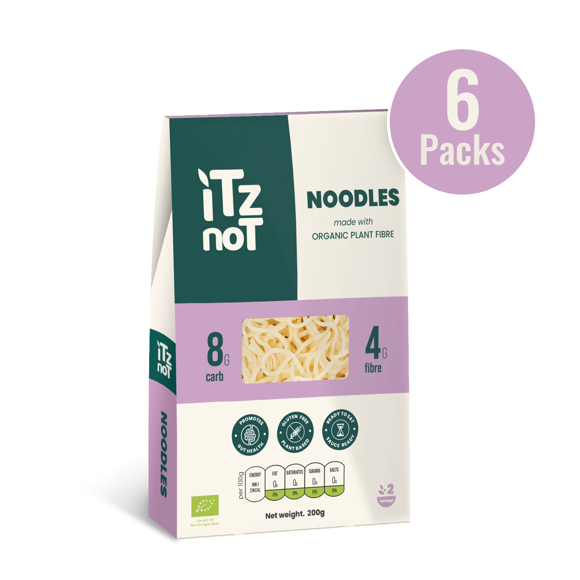 iTz noT Noodles Organic Plant Fibre Yam, Ready to Eat, 100% Natural, Gluten Free, 200g