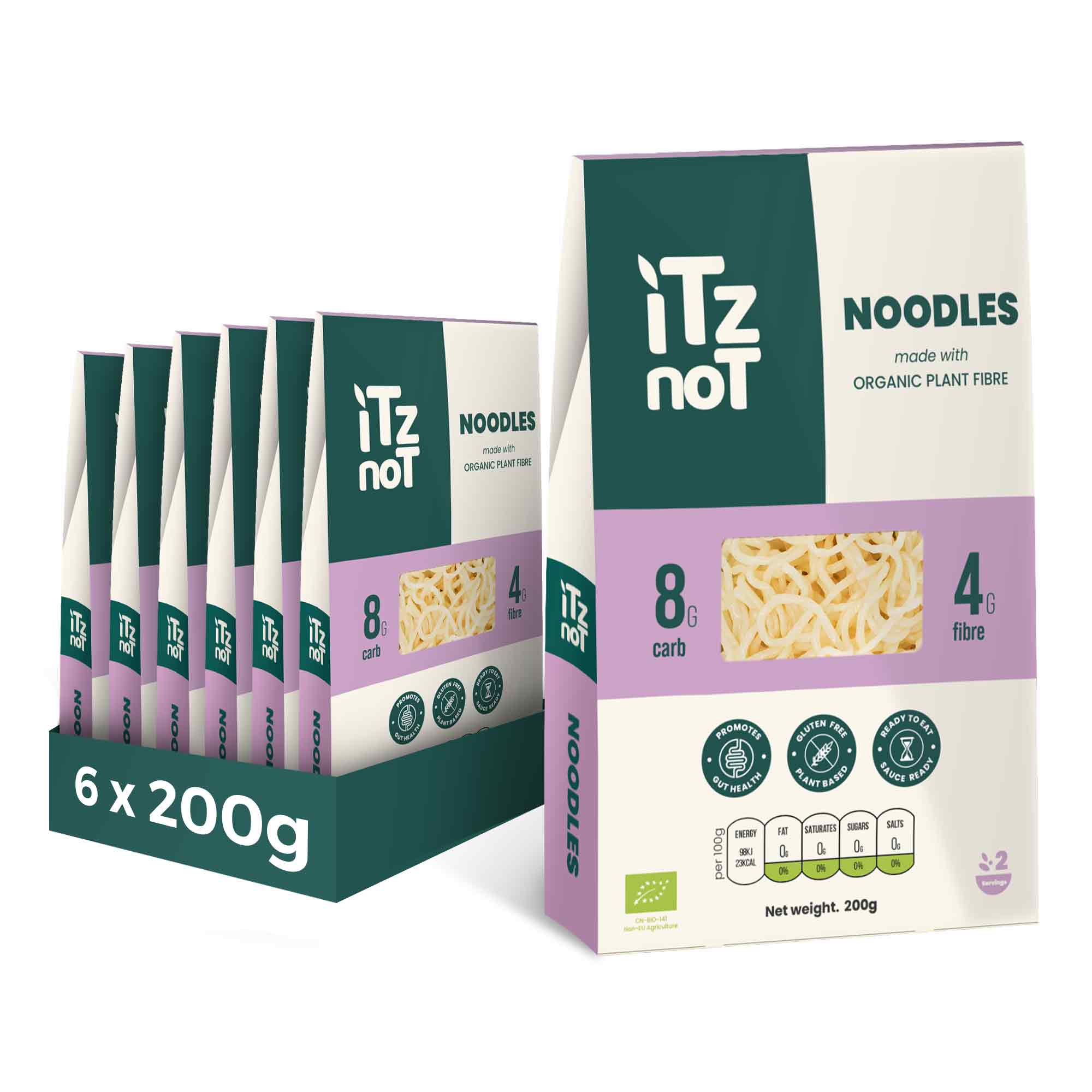 iTz noT Noodles Organic Plant Fibre Yam, Ready to Eat, 100% Natural, Gluten Free 200gm