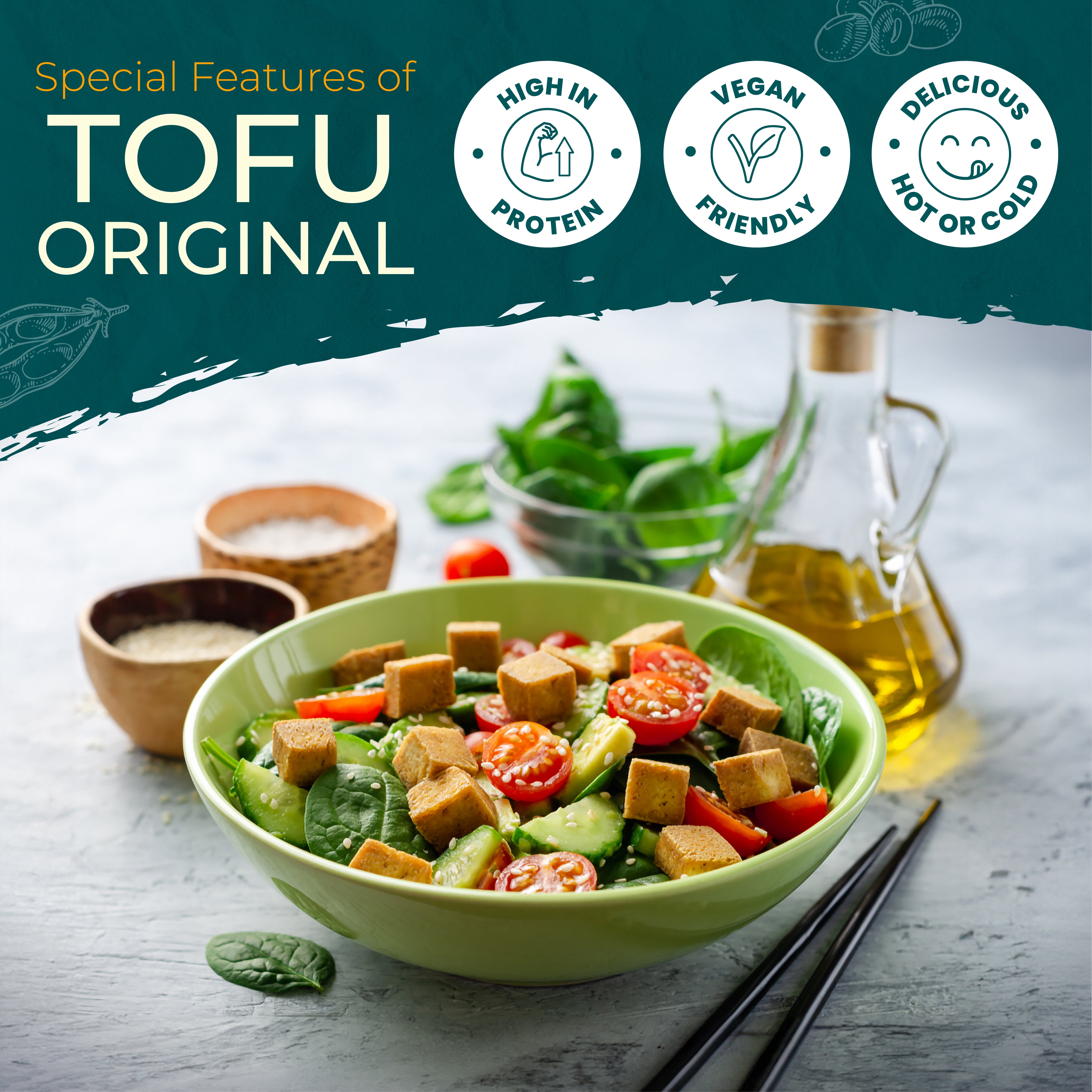 'iTz noT Just' Tofu - It's Original Tofu. Extra Firm, Vegan, High Protein Tofu. Healthy Dairy Free Tofu. 280g