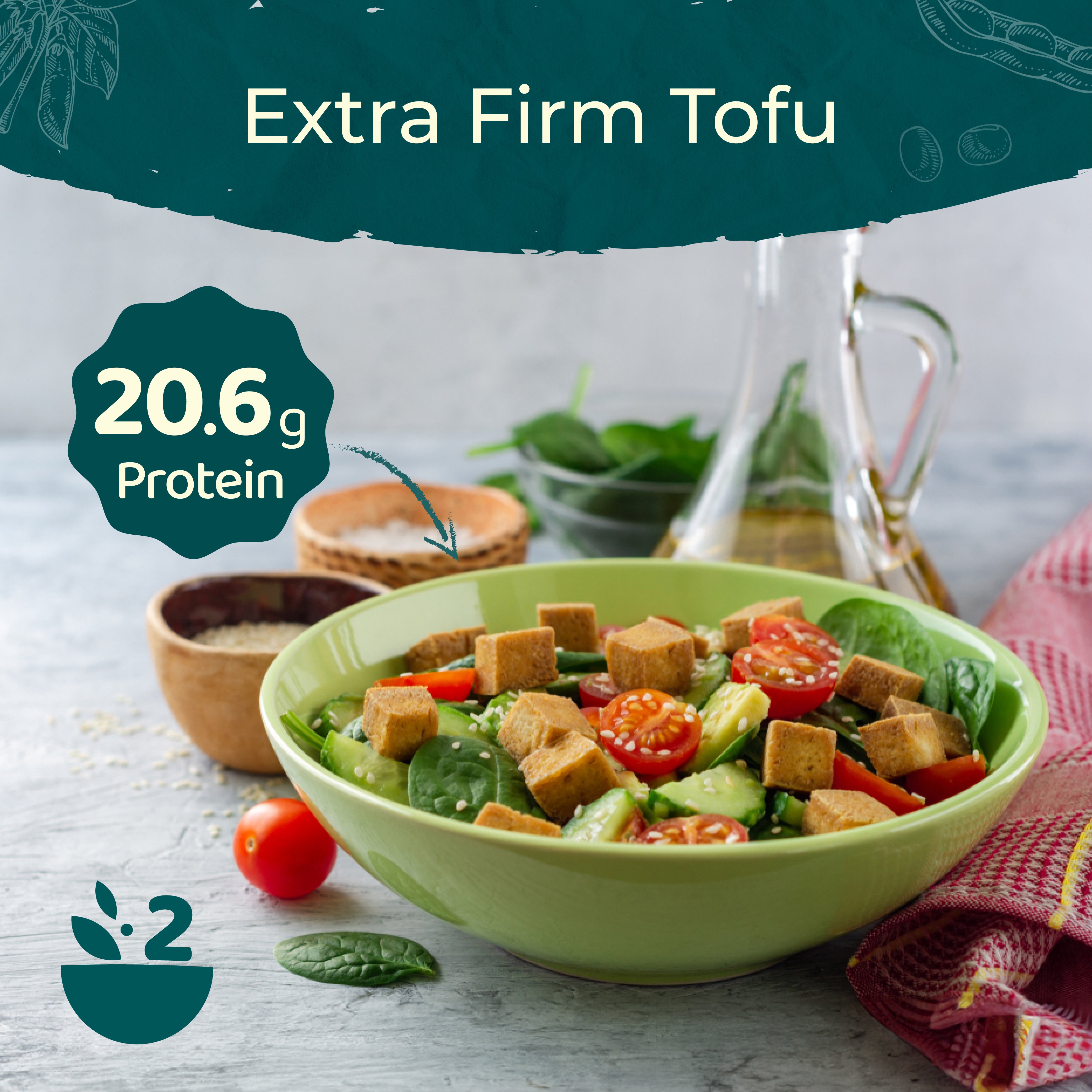 'iTz noT Just' Tofu - It's Original Tofu. Extra Firm, Vegan, High Protein Tofu. Healthy Dairy Free Tofu. 280g