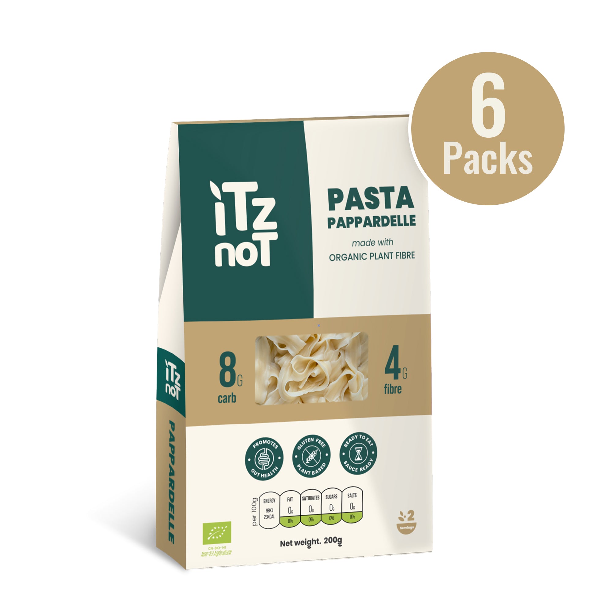 iTz noT Pasta Pappardelle Organic Plant Fibre Yam, Ready to Eat, 100% Natural, Gluten Free, 200g