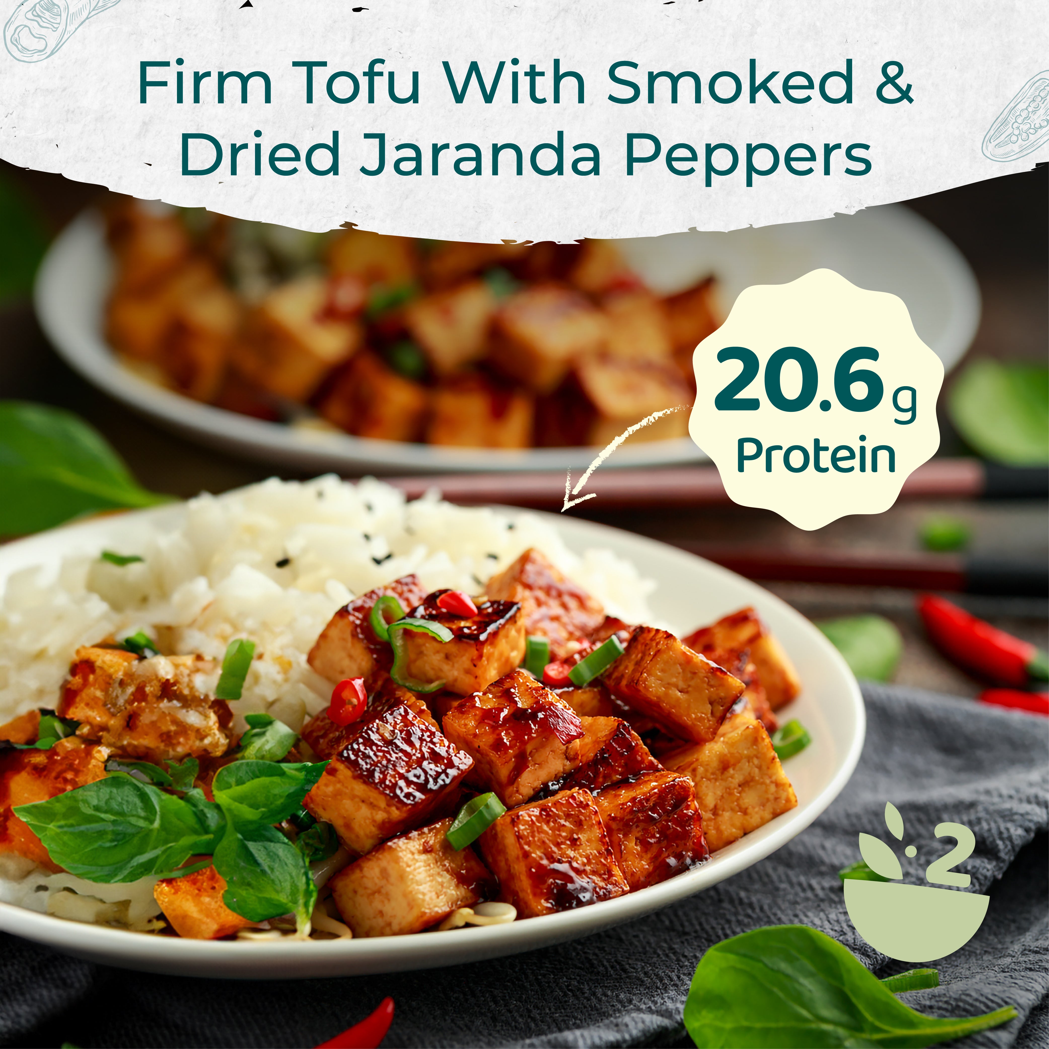 'iTz noT Just' Tofu - It's Smoked Paprika Tofu. Firm, Vegan, High Protein Tofu With Paprika Flavour. Healthy, Dairy Free Tofu. 280g