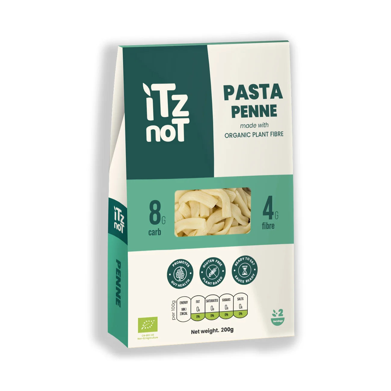 iTz noT Pasta Penne Organic Plant Fibre Yam, Ready to Eat, 100% Natural, Gluten Free 200gm