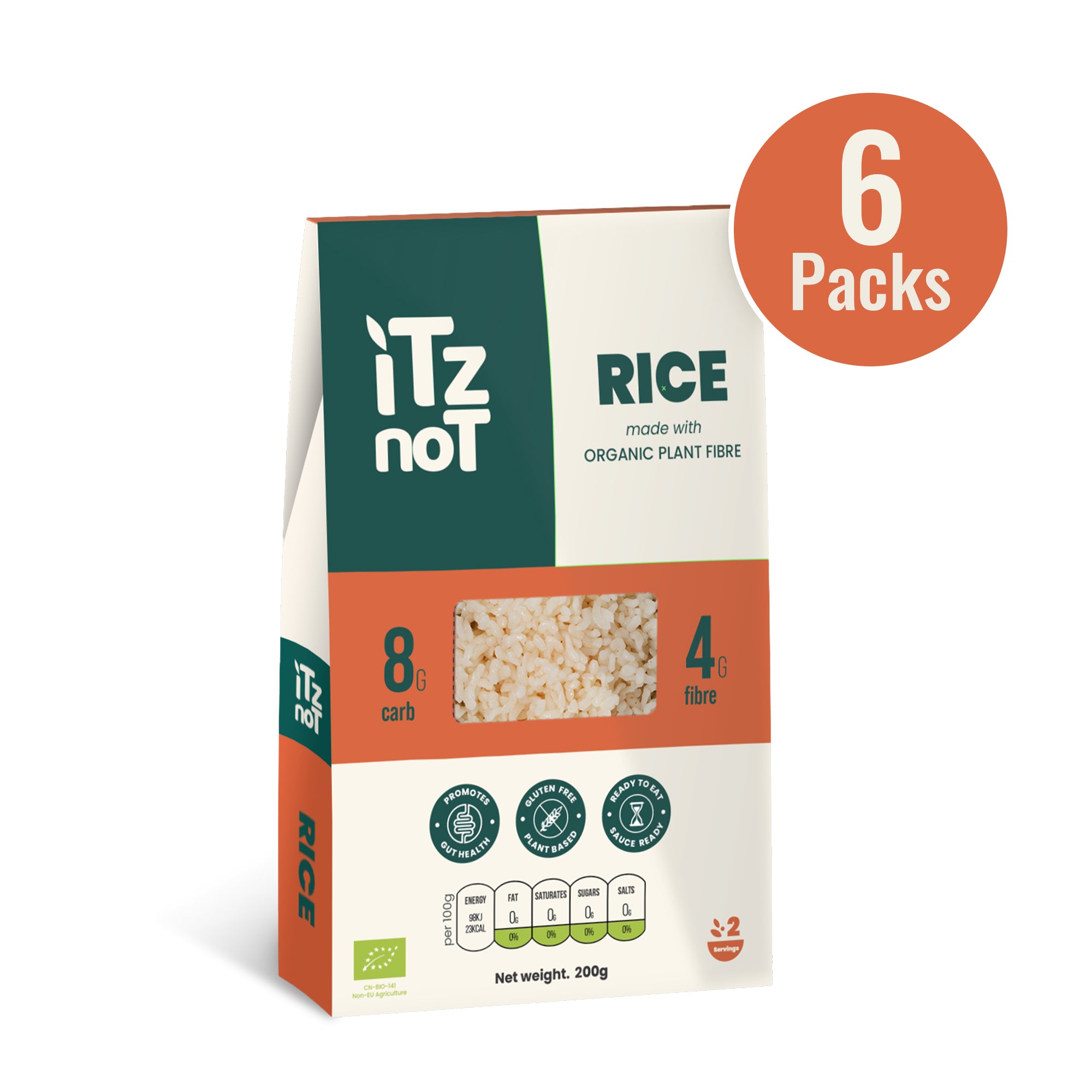 iTz noT Rice, Organic Plant Fibre Yam, Ready to Eat, 100% Natural, Gluten Free,200g