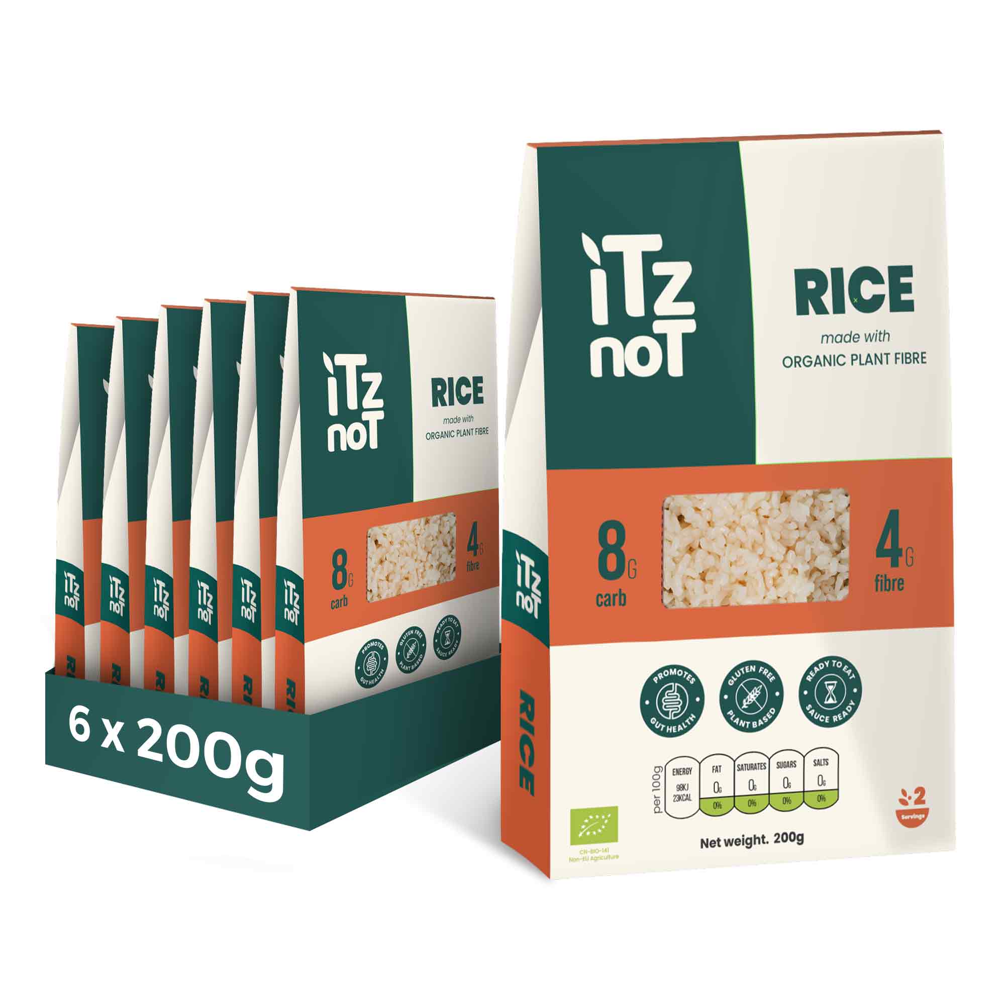 iTz noT Rice, Organic Plant Fibre Yam, Ready to Eat, 100% Natural, Gluten Free,200g