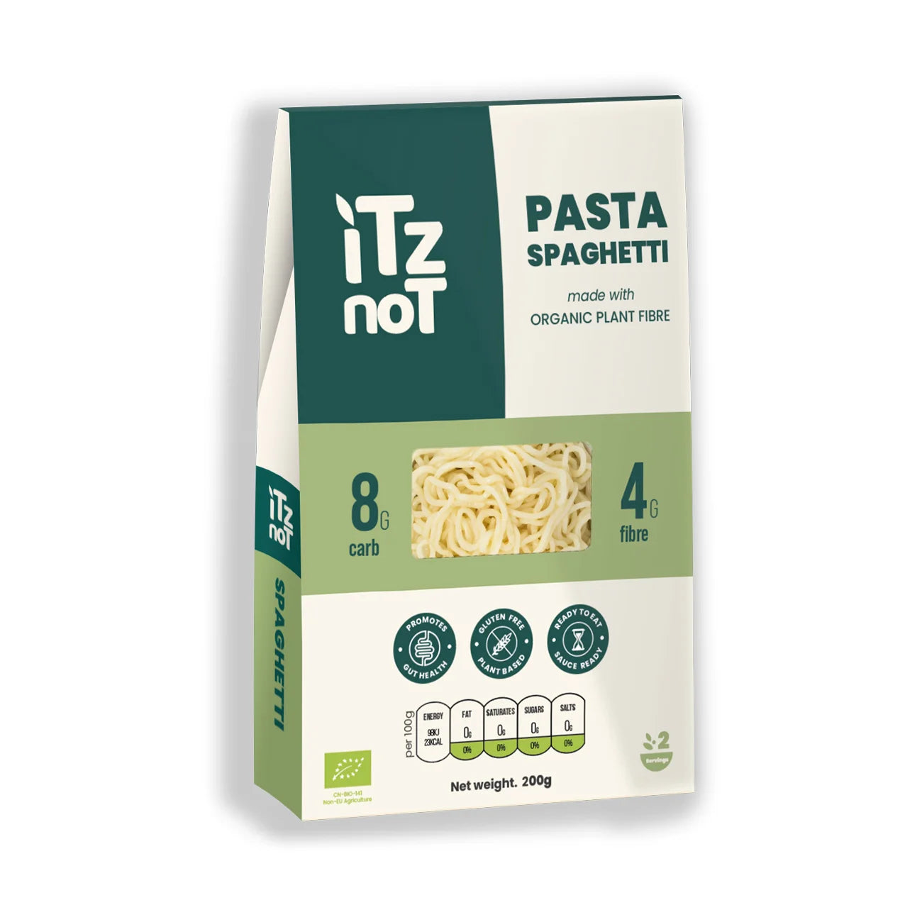 iTz noT Pasta Spaghetti Organic Plant Fibre Yam, Ready to Eat, 100% Natural, Gluten Free, 200g