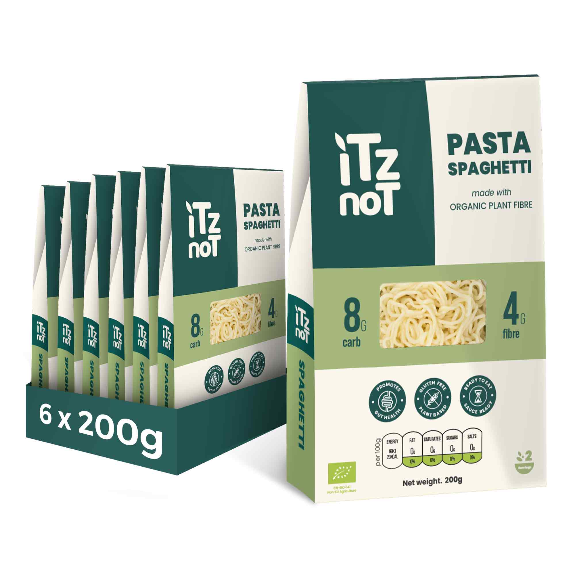 iTz noT Pasta Spaghetti Organic Plant Fibre Yam, Ready to Eat, 100% Natural, Gluten Free 200gm