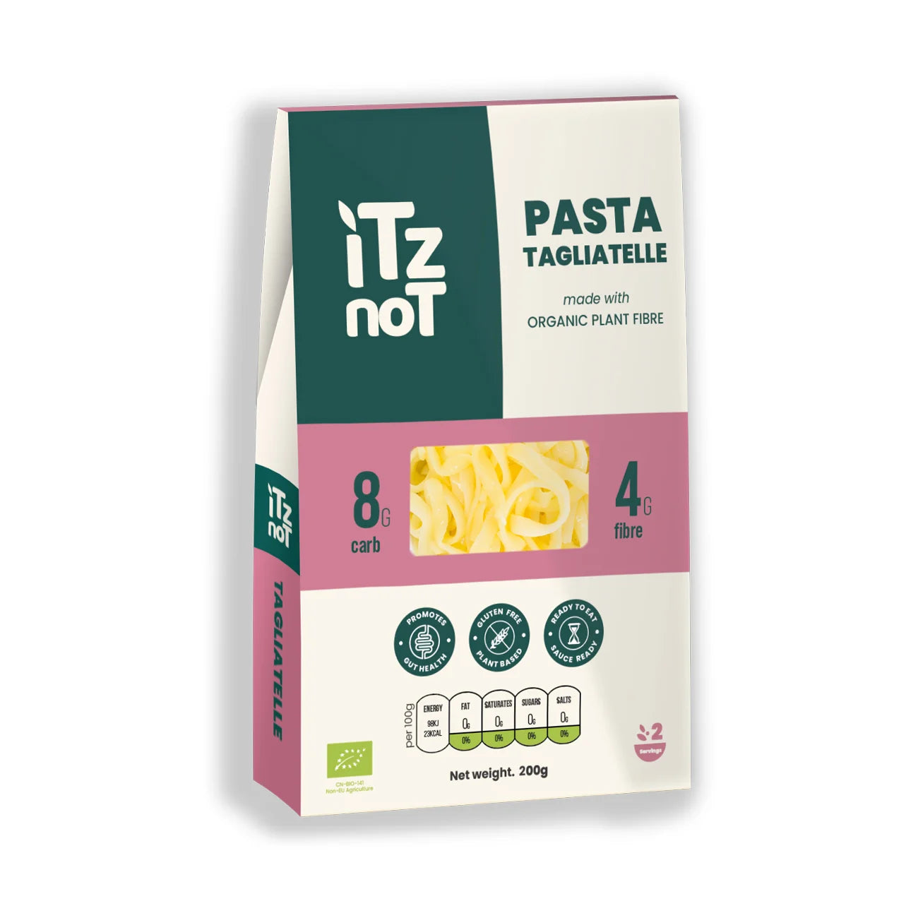 iTz noT Pasta Taglaitelle Organic Plant Fibre Yam, Ready to Eat, 100% Natural, Gluten Free 200gm