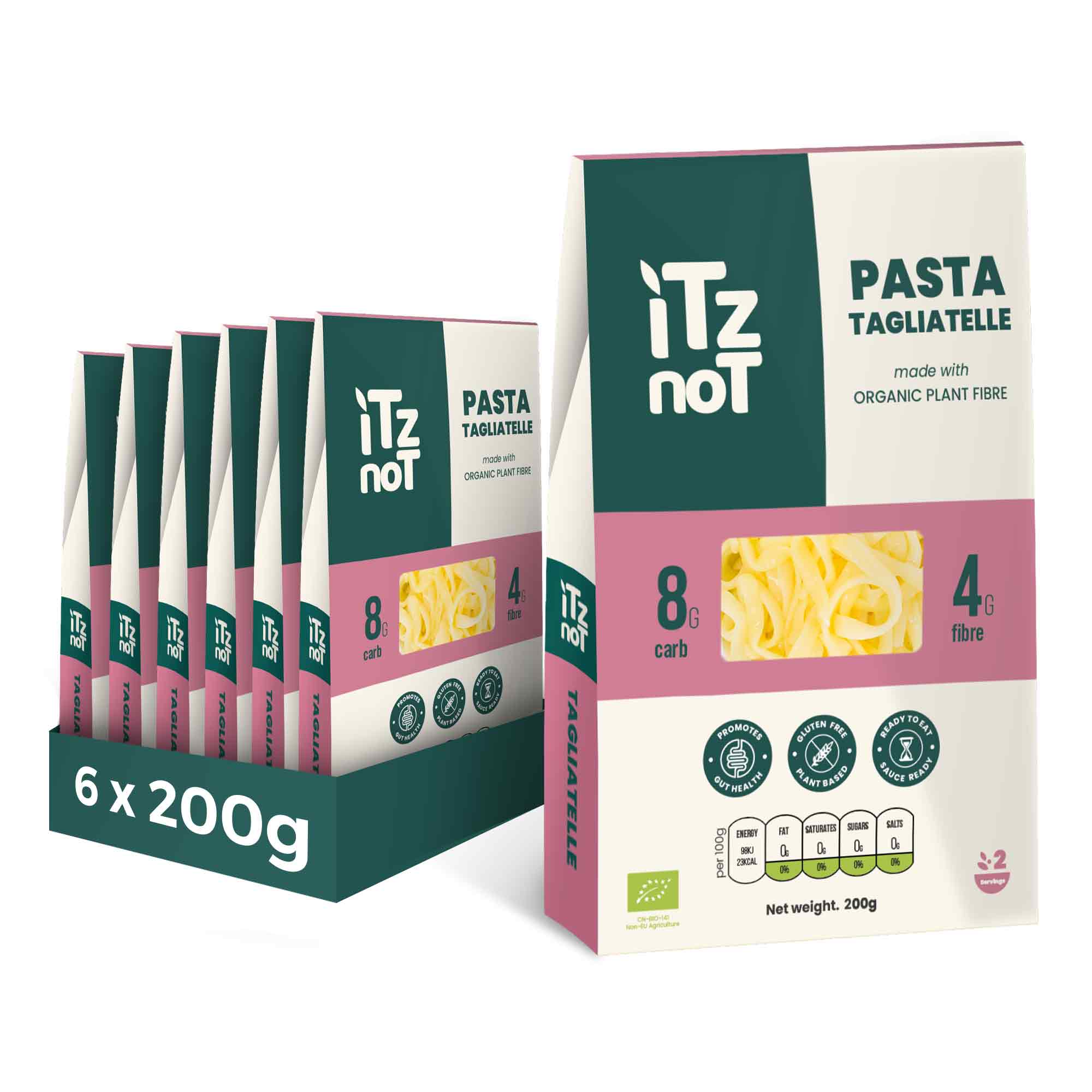 iTz noT Pasta Taglaitelle Organic Plant Fibre Yam, Ready to Eat, 100% Natural, Gluten Free 200gm