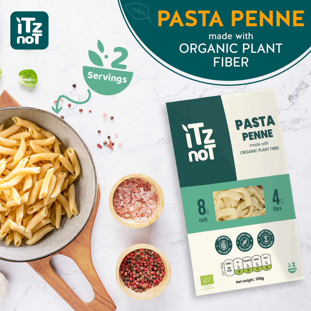 iTz noT Pasta Penne Organic Plant Fibre Yam, Ready to Eat, 100% Natural, Gluten Free 200gm