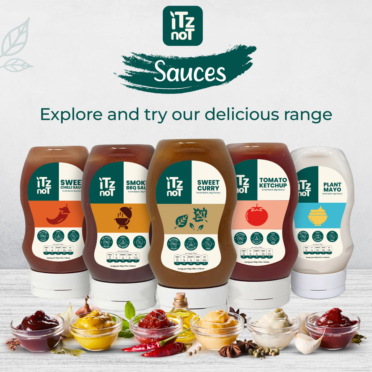 iTz noT Sweet Curry Sauce, The Irresistible Vegan Curry Sauce Sensation, Natural and Healthy Condiment, Authentic Curry Based Flavour, Pack of 300ML