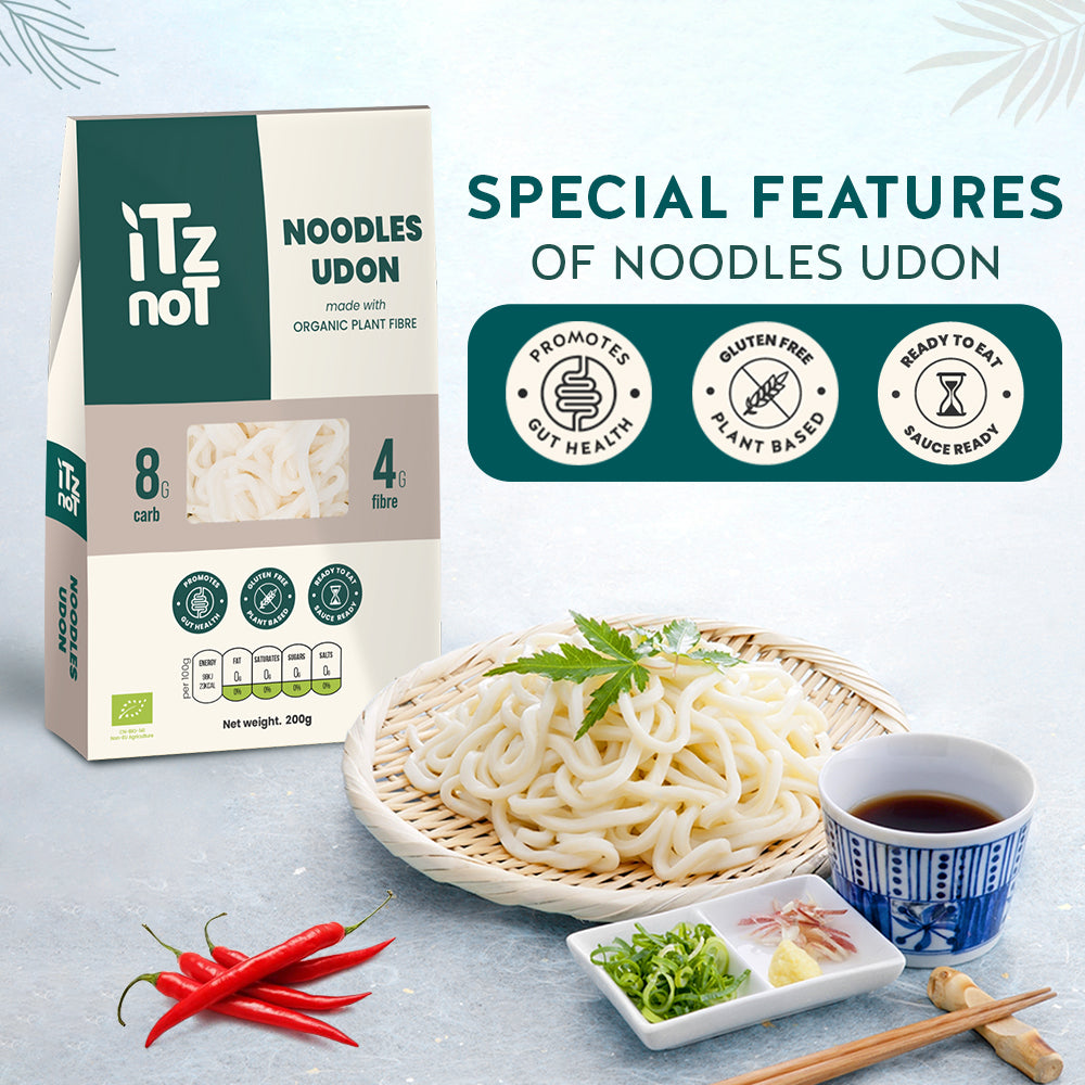 iTz noT Noodles Udon Organic Plant Fibre Yam, Ready to Eat, 100% Natural, Gluten Free 200gm