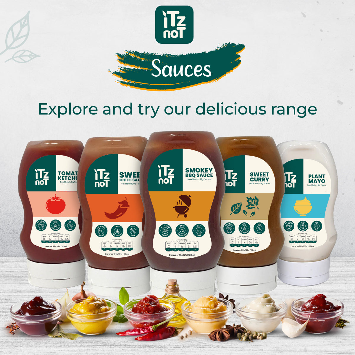 iTz noT SMOKEY BBQ Sauce, The Ultimate Smokey  and Tangy BBQ Sauce, Vegan BBQ Sauce for Burgers, add Tofu. No Added Sugar, Low Calorie and Keto Friendly, Pack of 300ML