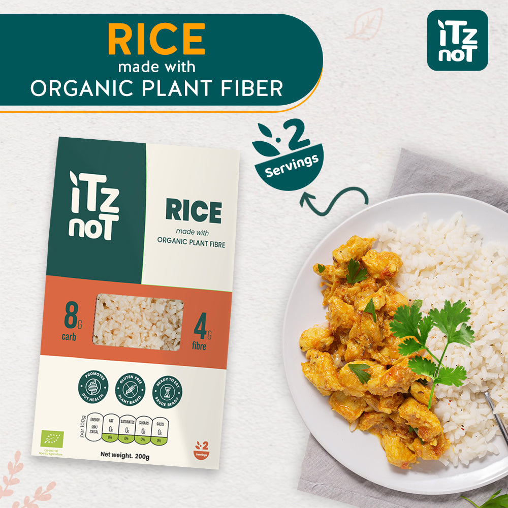 iTz noT Rice, Organic Plant Fibre Yam, Ready to Eat, 100% Natural, Gluten Free 200gm