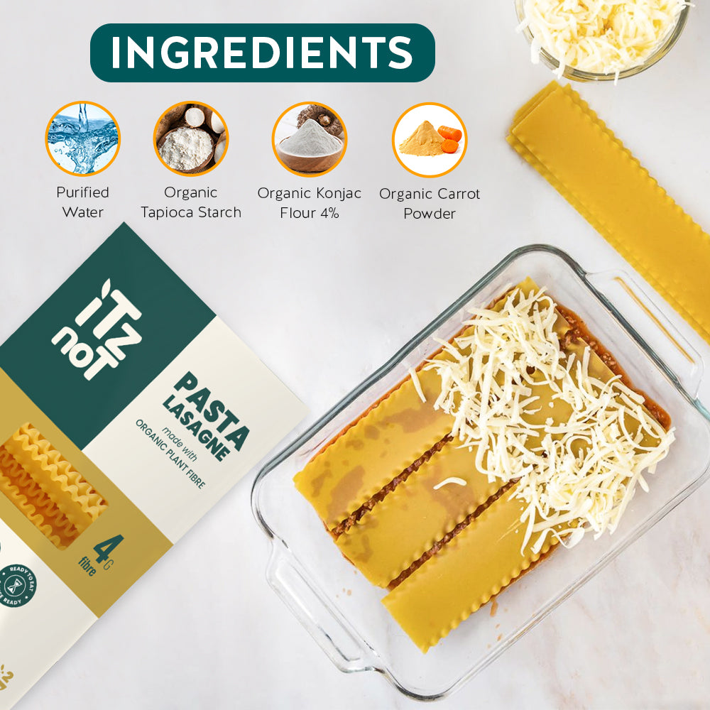 iTz noT Pasta Lasagne Organic Plant Fibre Yam, Ready to Eat, 100% Natural, Gluten Free 200gm