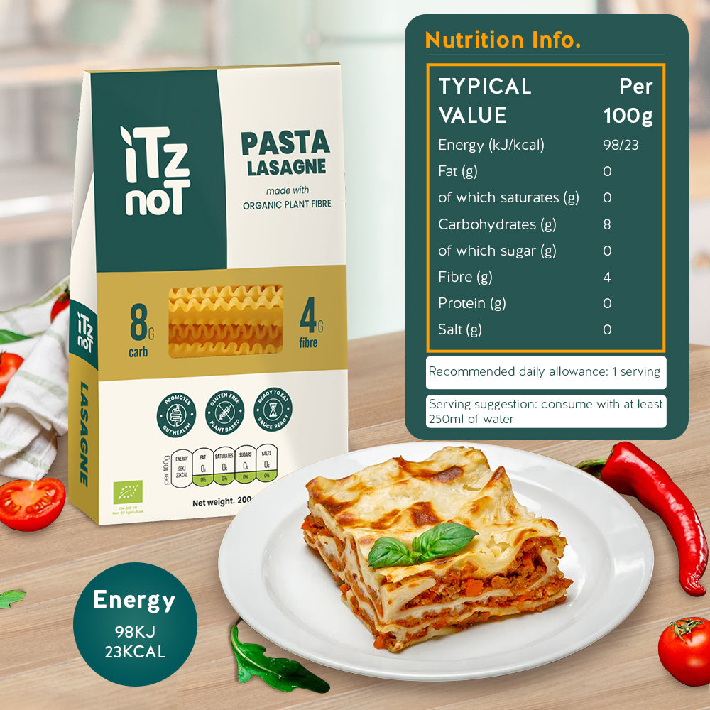 iTz noT Pasta Lasagne Organic Plant Fibre Yam, Ready to Eat, 100% Natural, Gluten Free 200gm