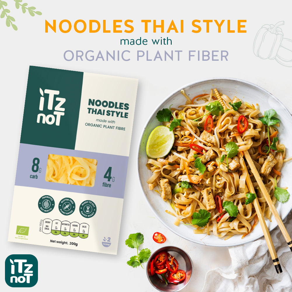 iTz noT Noodles Thai Style Organic Plant Fibre Yam, Ready to Eat, 100% Natural, Gluten Free 200gm