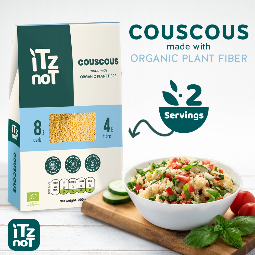 iTz noT Couscous Organic Plant Fibre Yam, Ready to Eat, 100% Natural, Gluten Free 200gm